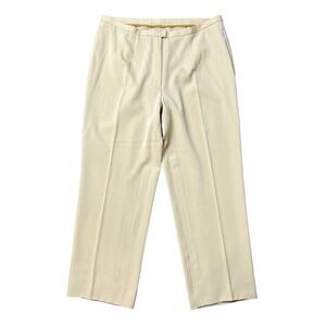 Luciano Barbera Size EU 44 Sz M Trouser Pants Women’s Tan Lightweight Wool Italy
